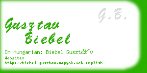 gusztav biebel business card